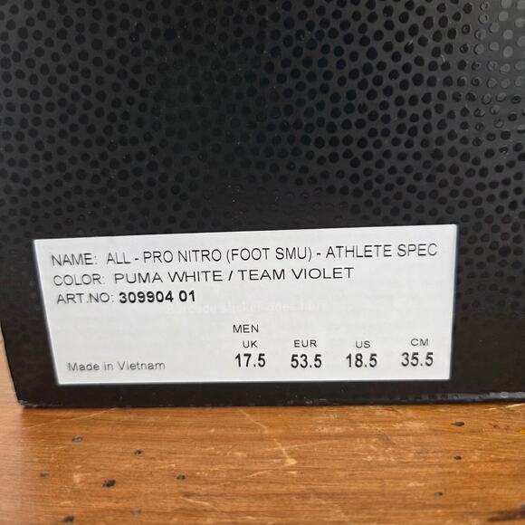 Deandre Ayton Owned Sz 18.5M Puma All Pro‎ Nitro Athlete Specific Promo Sneakers main image 4